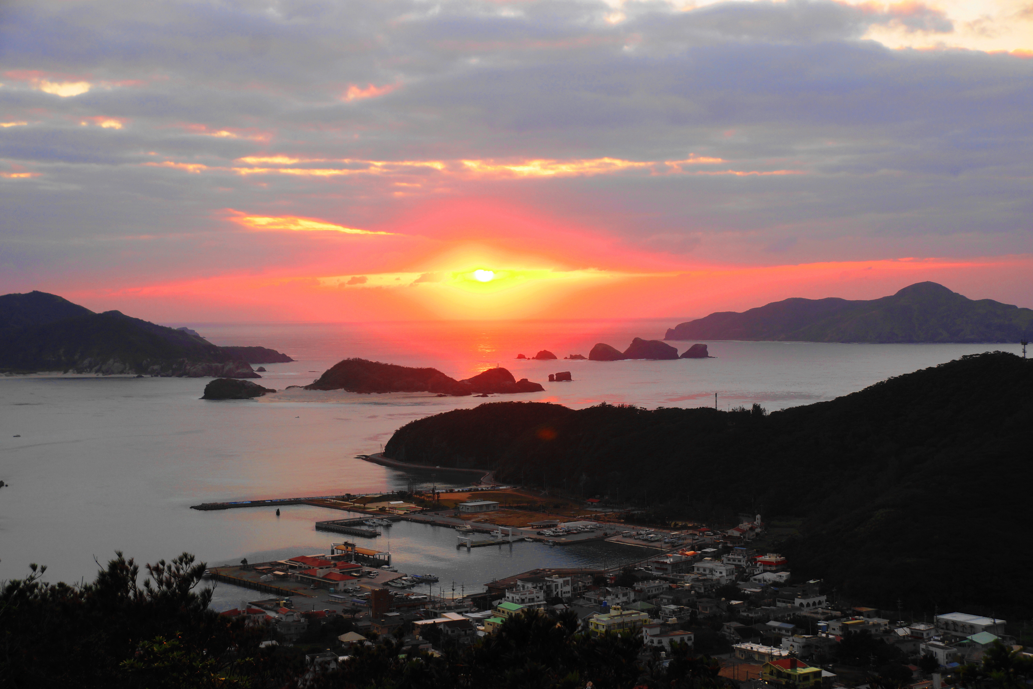 久米島の夕日・日帰り旅の締めくくり