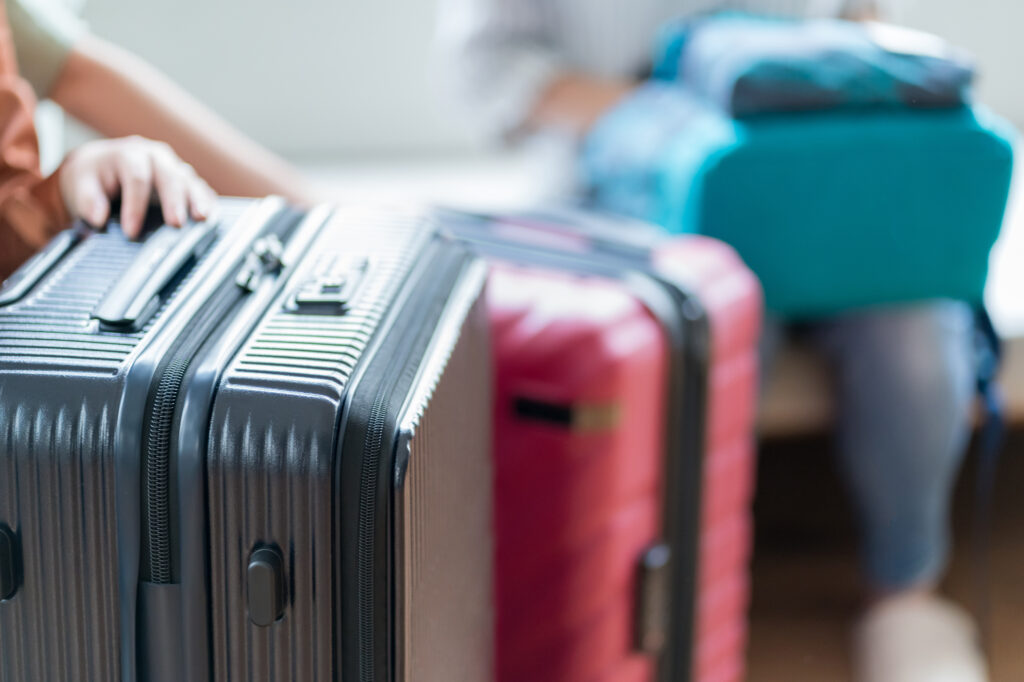 旅行用スーツケースの手荷物イメージ