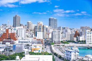 那覇の街並みと港周辺の眺望（イメージ）